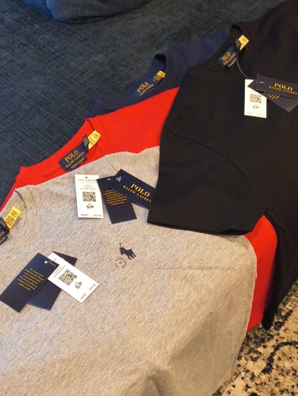 Polo by Ralph Lauren Short-Sleeve Tees - Black, Red, Gray, Blue Bundle